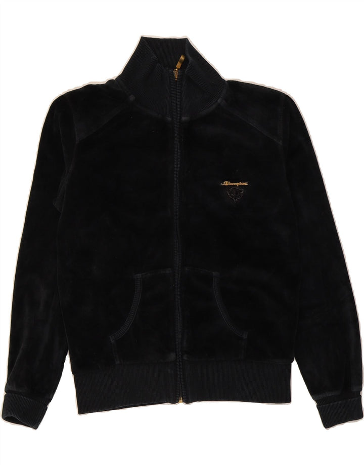 CHAMPION Womens Heritage Fit Tracksuit Top Jacket UK 10 Small Navy Blue Vintage Champion and Second-Hand Champion from Messina Hembry 