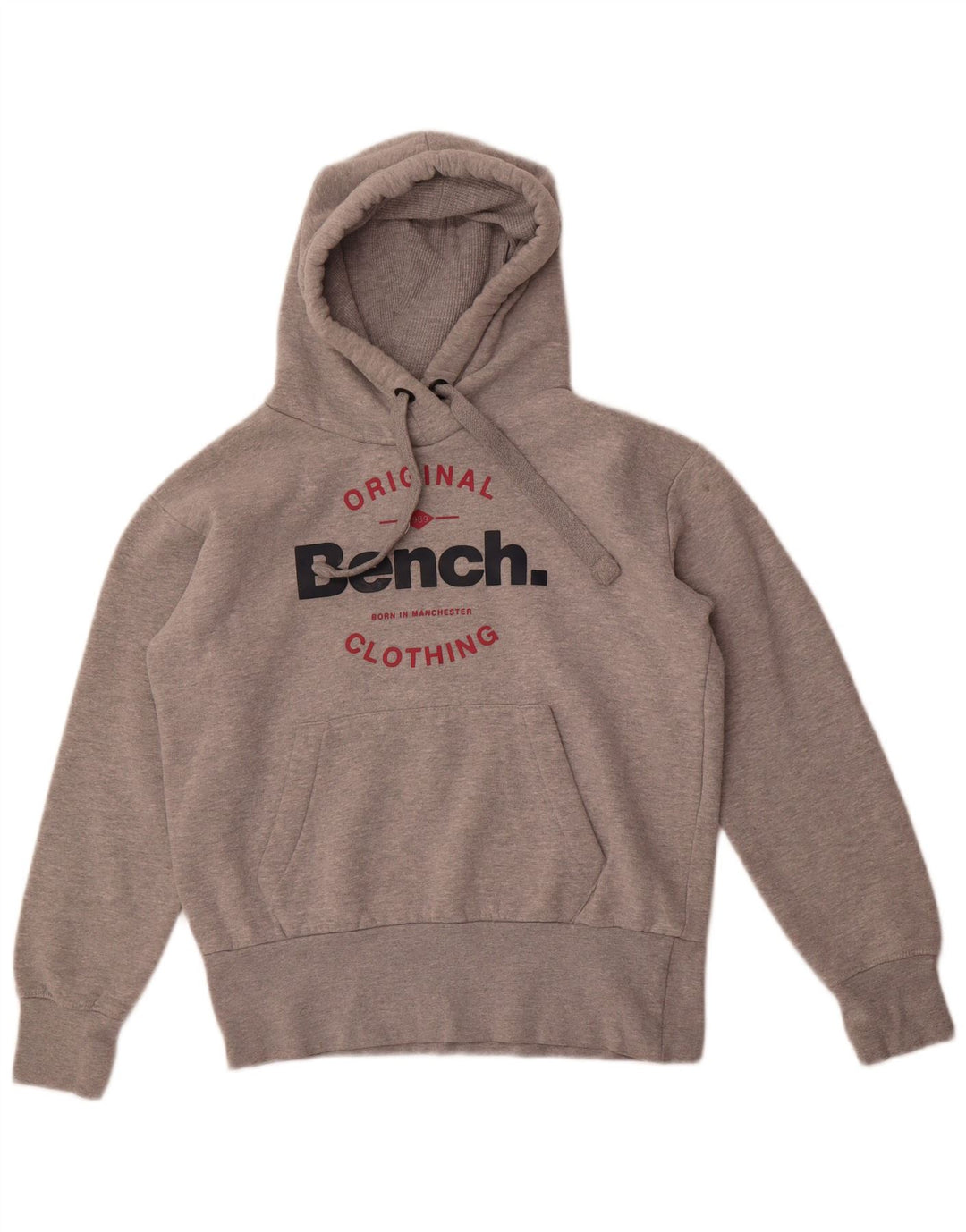 Maglione con cappuccio grafico da donna Bench UK 12 Cotone screziato grigio medio