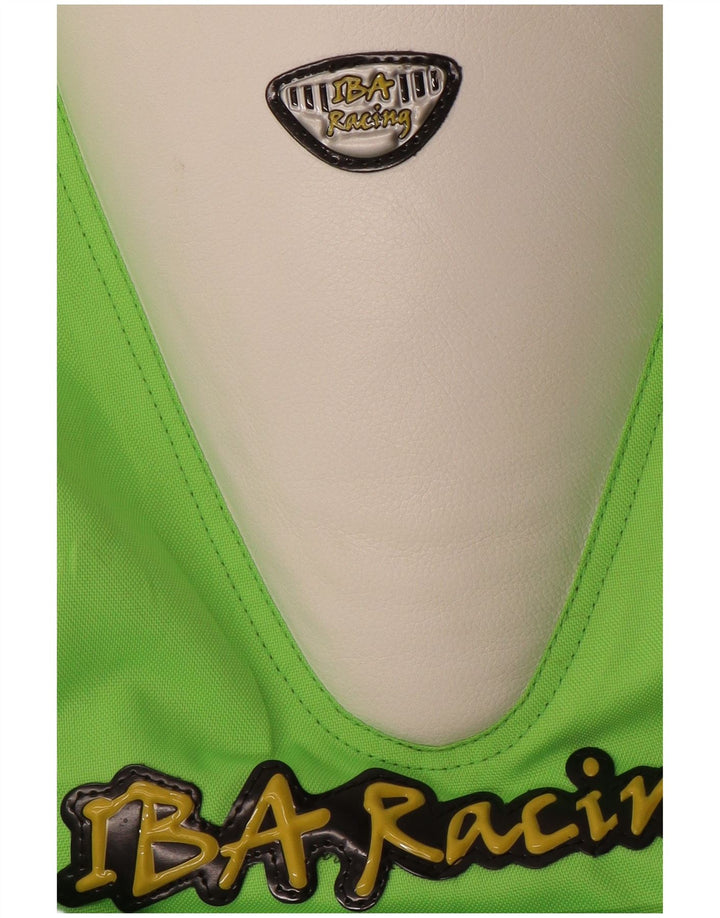 Tuta grafica da motociclista VINTAGE per ragazzi 6-7 anni piccola verde color block