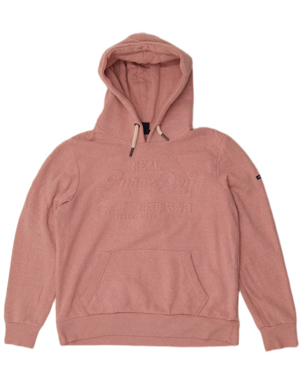 Felpa con cappuccio grafica da donna Superdry UK 16 grande rosa