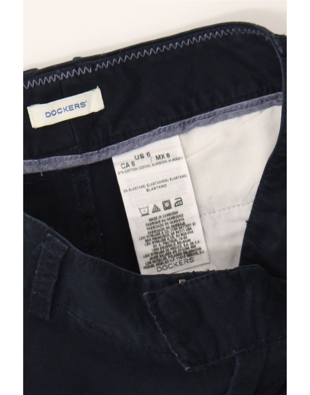 DOCKERS Womens Chino Shorts US 6 Medium W30  Navy Blue Cotton Vintage Dockers and Second-Hand Dockers from Messina Hembry 