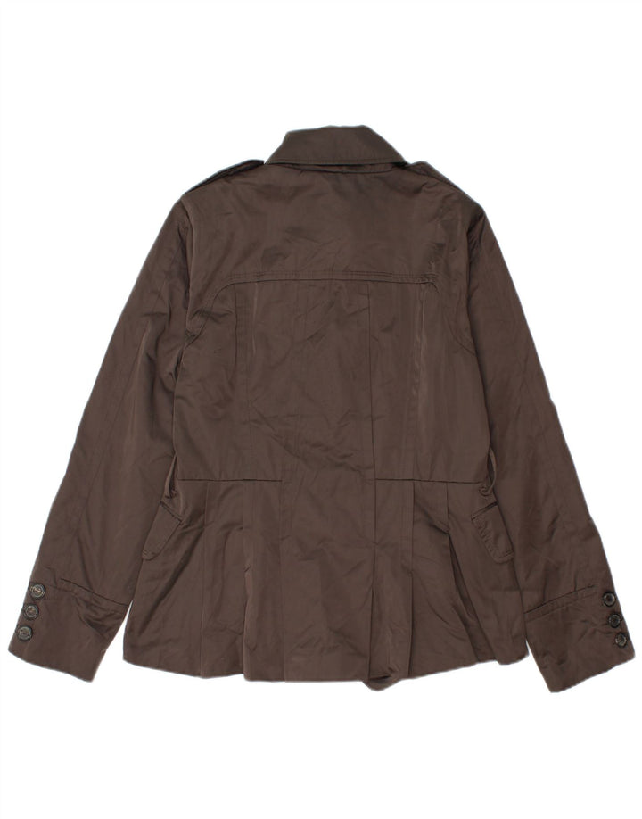 Cappotto da marinaio da donna Zara UK 14 Poliestere marrone medio