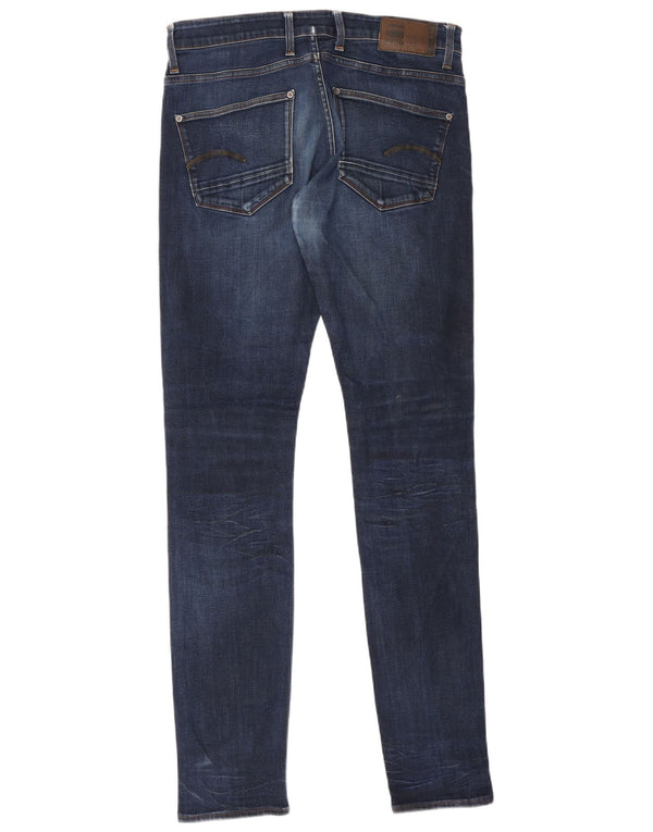 G-Star Mens Revend Skinny Jeans W34 L36 Blue Cotton