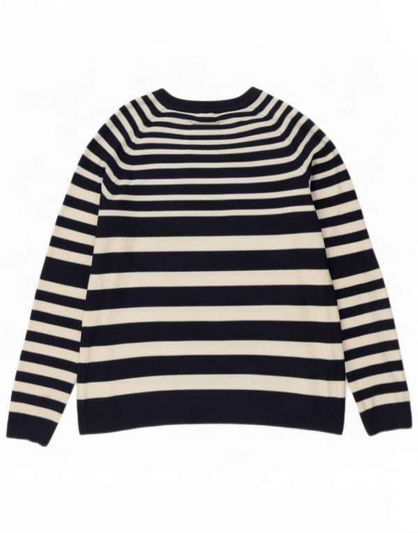 Intrend Maglione da donna con scollo a barchetta UK 14 Medio Blu navy a righe