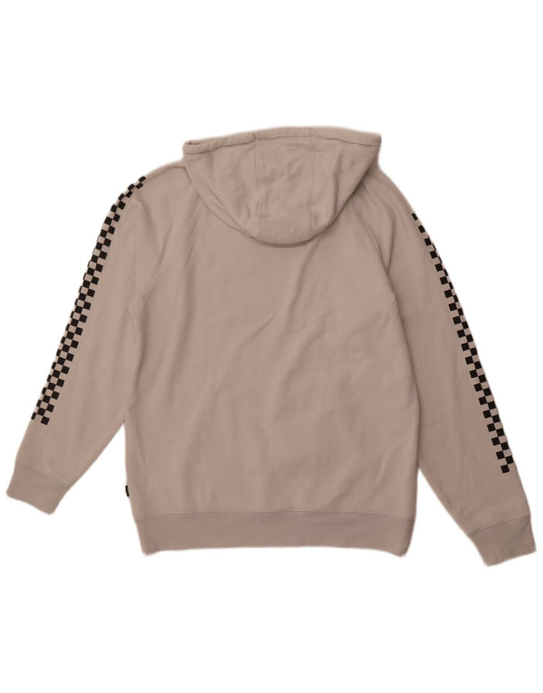 Felpa con cappuccio da uomo VANS grande in cotone bianco sporco