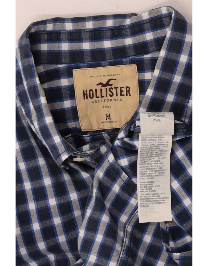 Camicia Hollister da uomo in cotone a quadretti blu medio