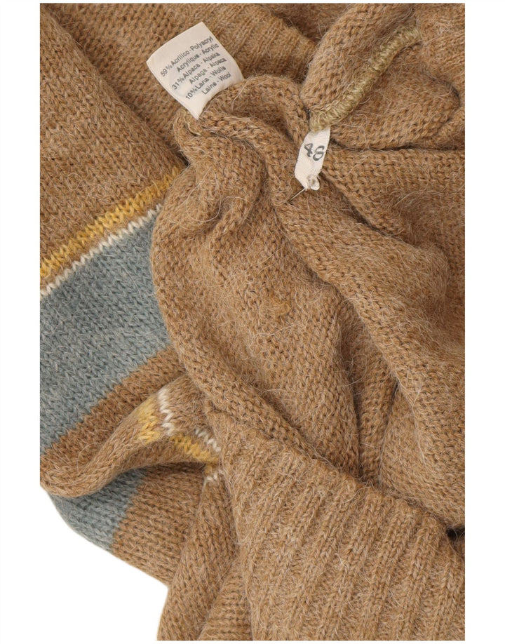 Maglione maglione girocollo da uomo di Portobello IT 48 Colorblock marrone medio