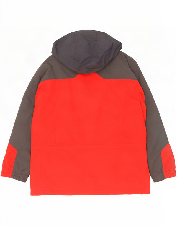 Giacca a vento Columbia da uomo con vestibilità ampia e cappuccio UK 42 XL Colorblock rosso