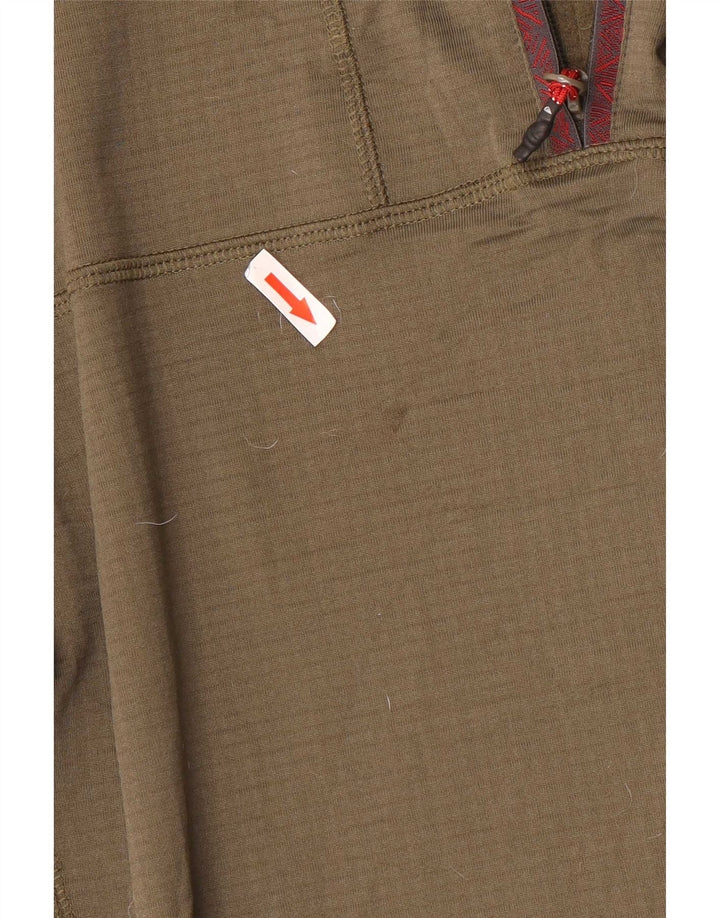 Maglione con cappuccio e zip Quiksilver da uomo, grande, in poliestere color kaki
