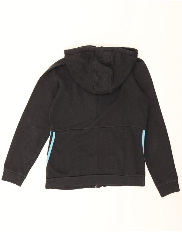 Maglione con cappuccio e zip da donna Adidas UK 12/14 Cotone nero medio