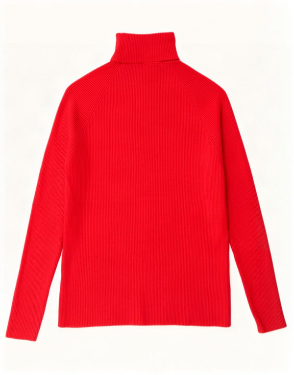 Maglione maglione a collo alto da donna Marks & Spencer UK 14 Viscosa rossa media