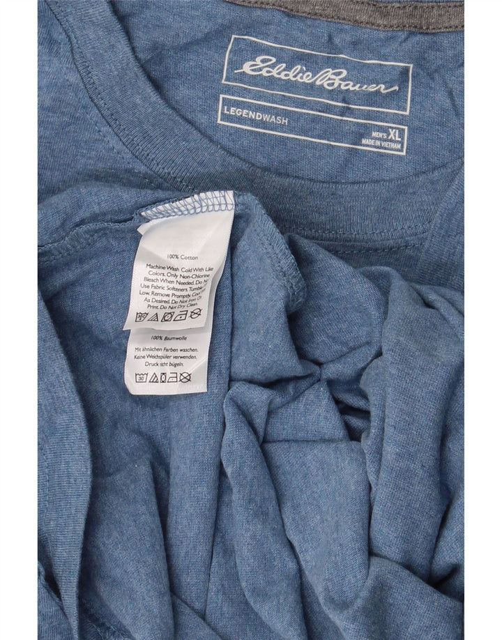 T-shirt da uomo EDDIE BAUER Top XL in cotone blu