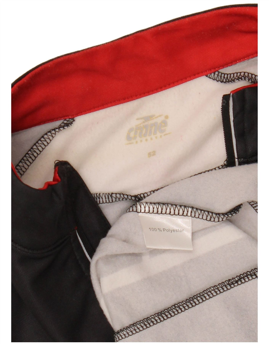 Top da tuta pullover con zip e collo da uomo CRANE IT 52 Large Nero geometrico