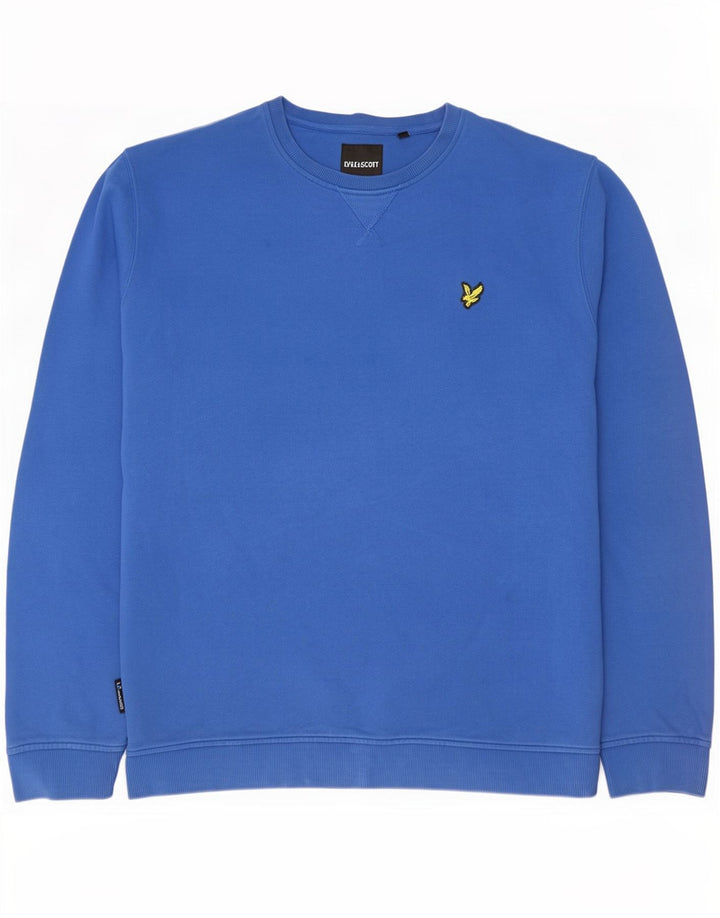 Felpa da uomo Lyle & Scott maglione 2XL cotone blu