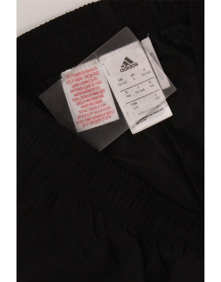 Pantaloni della tuta Adidas Climalite da ragazzo 13-14 anni in poliestere nero