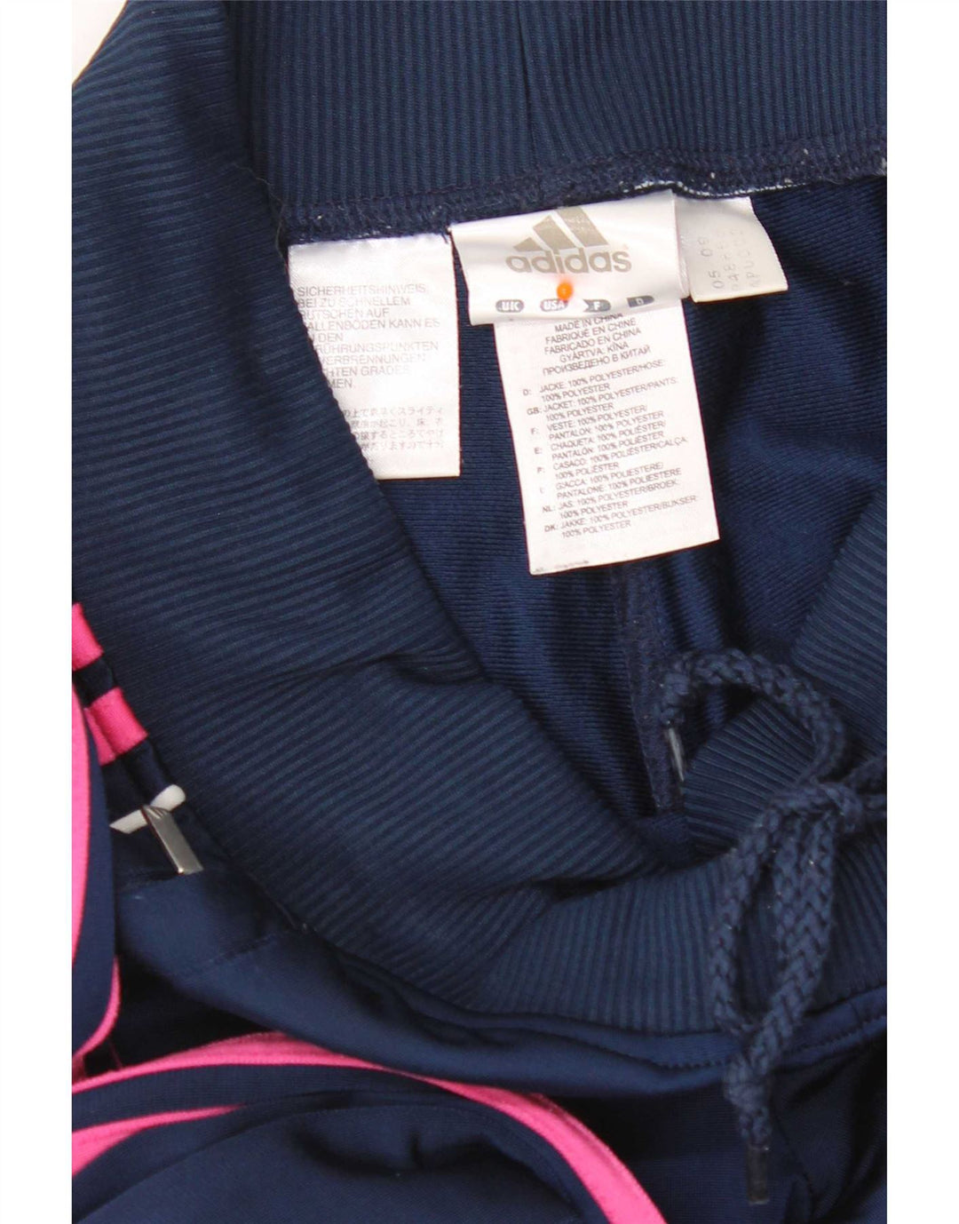 Pantaloni da tuta da donna Adidas UK 8 Small poliestere blu navy