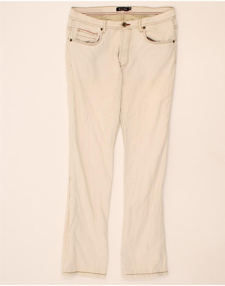 MASSIMO DUTTI Womens Slim Jeans EU 40 Medium W30 L30 Off White Cotton Vintage Massimo Dutti and Second-Hand Massimo Dutti from Messina Hembry 