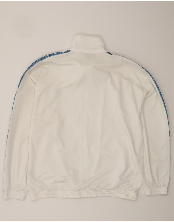 DIADORA Giacca da tuta grafica da uomo UK 42 Large Poliestere bianco