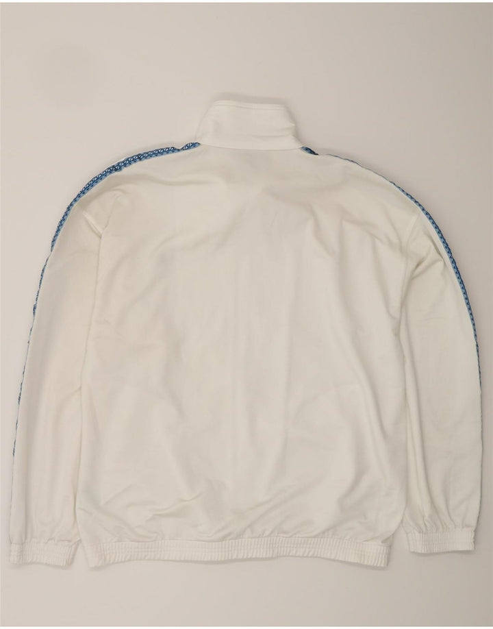 DIADORA Giacca da tuta grafica da uomo UK 42 Large Poliestere bianco