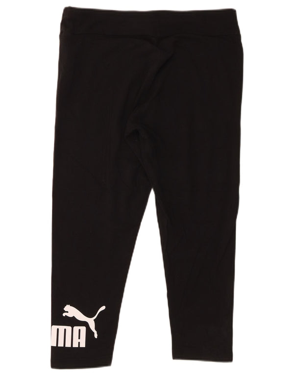 Leggings Capri grafici da donna UK 12 cotone medio nero