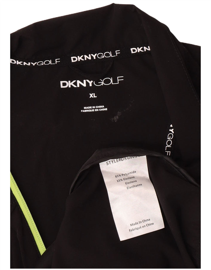Giacca da tuta grafica da golf Dkny da uomo XL in poliammide color block nero