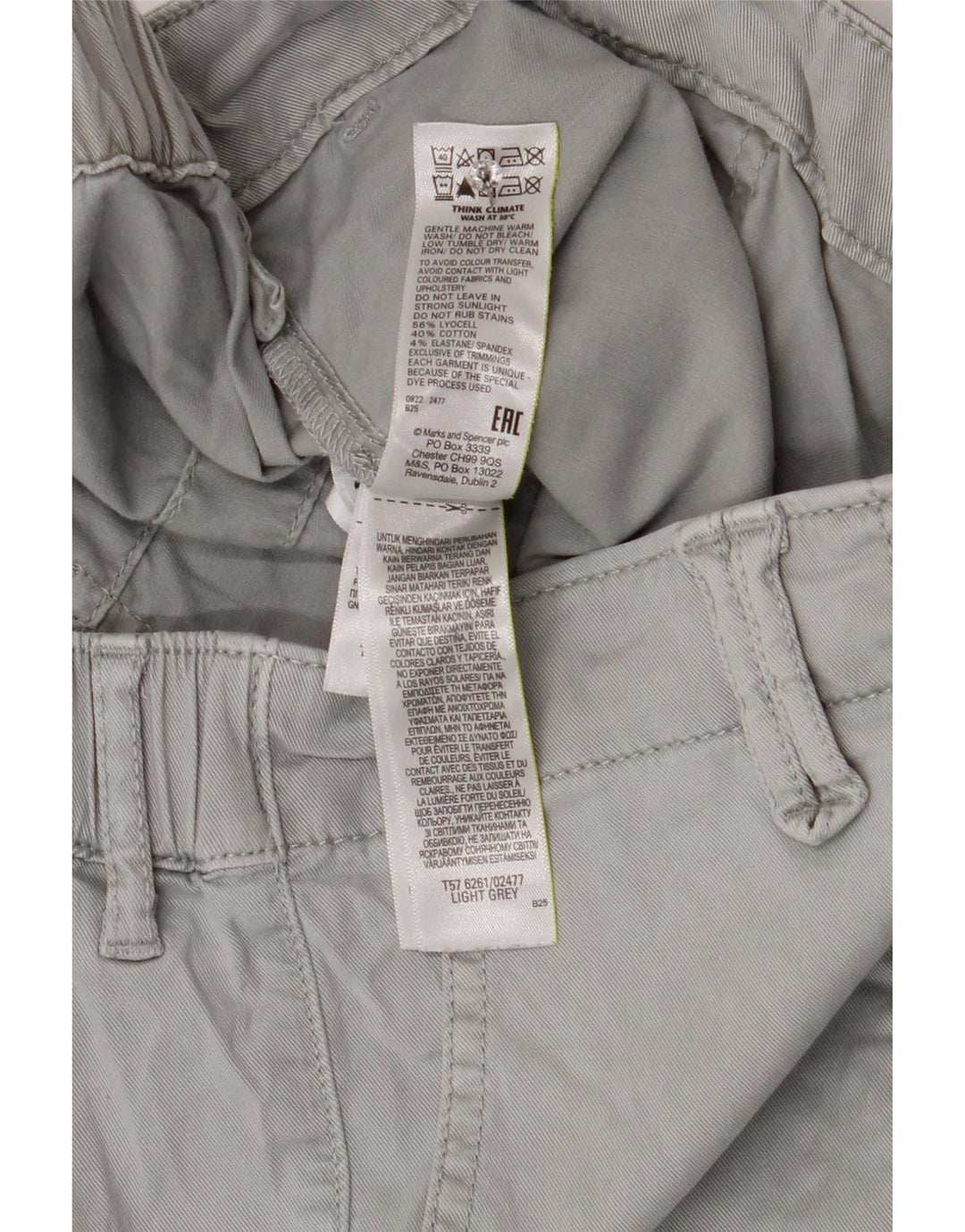 Pantaloni cargo corti Marks & Spencer da donna UK 14 medi W30 L25 grigi