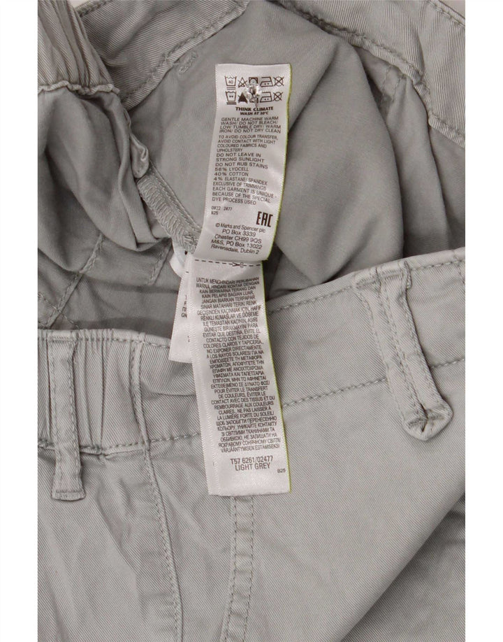 Pantaloni cargo corti Marks & Spencer da donna UK 14 medi W30 L25 grigi