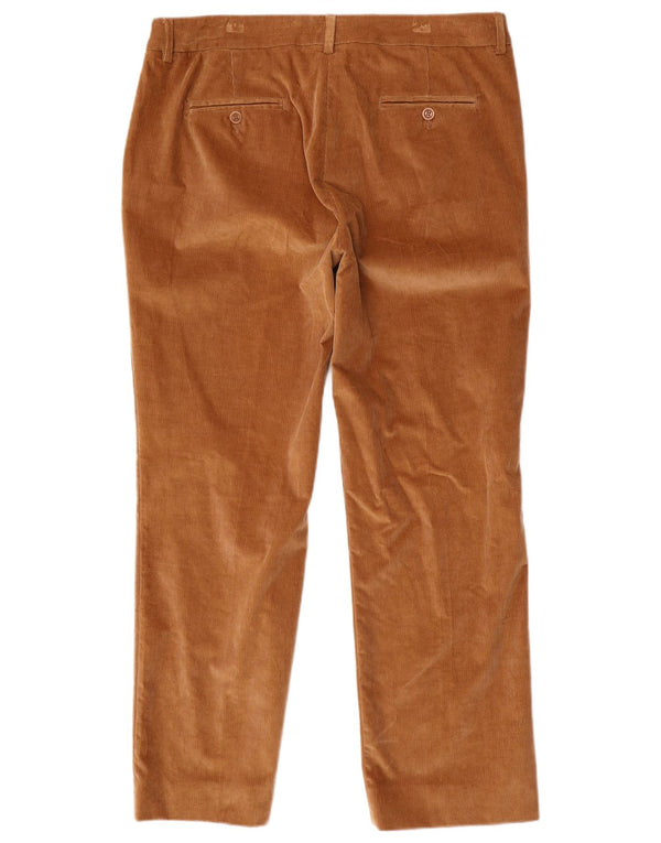 MAX MARA Womens Straight Corduroy Trousers UK 16 Large W36 L29 Brown