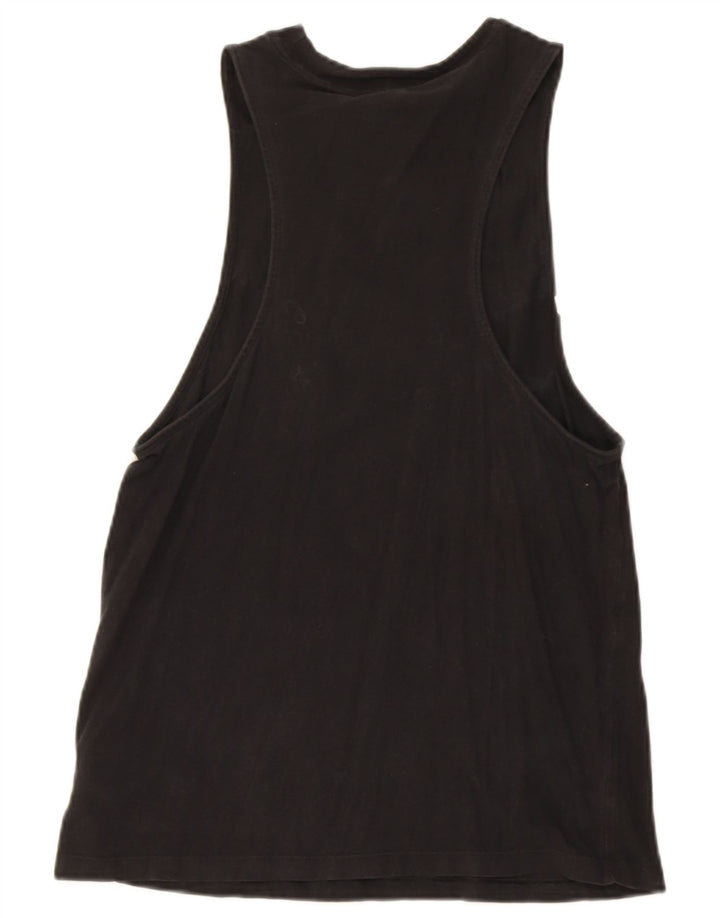 Canottiera grafica da donna Adidas UK 12 cotone medio nero