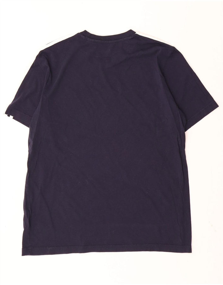 T-shirt da uomo ADIDAS Top medio in cotone blu navy