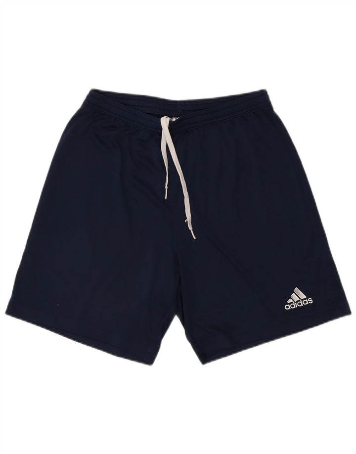 Pantaloncini sportivi da uomo Adidas grandi sportivi in poliestere blu navy