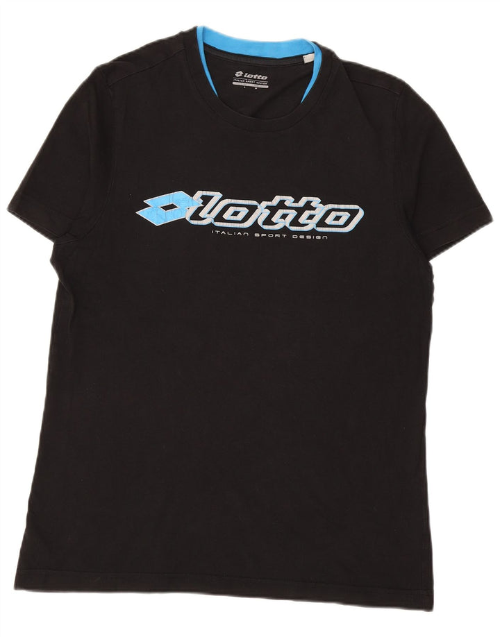 T-shirt grafica da uomo LOTTO Top nera media