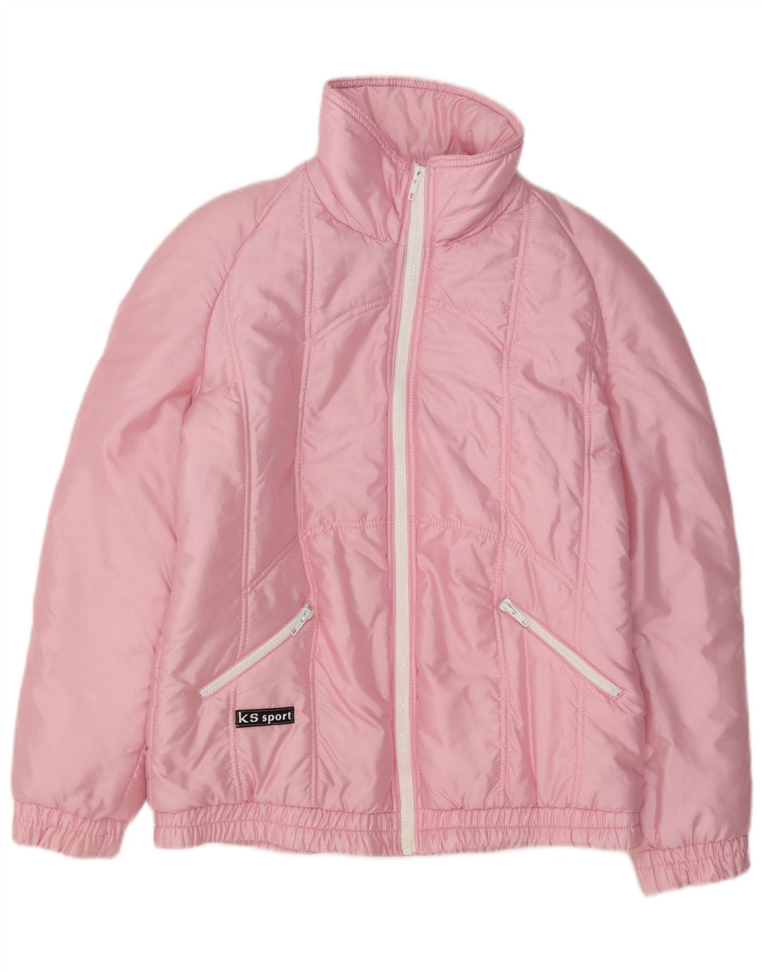 Giacca imbottita vintage da donna con vestibilità standard EU 40 in poliammide rosa medio