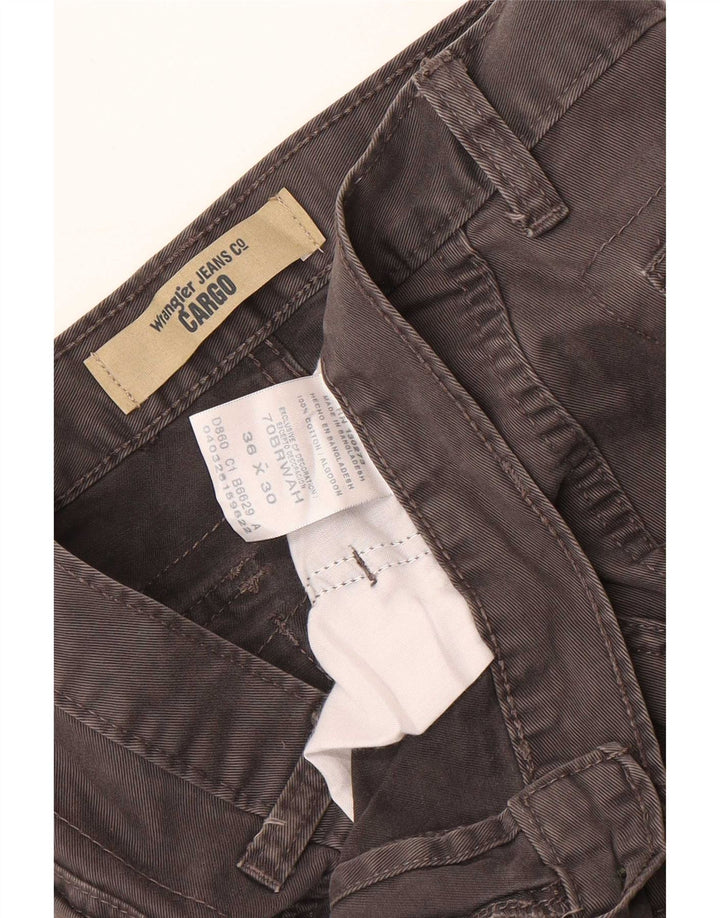 Pantaloni cargo dritti da uomo Wrangler W36 L30 cotone grigio