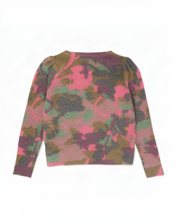 Maglione maglione con scollo a barca da donna White Stuff UK 14 grande multicolore