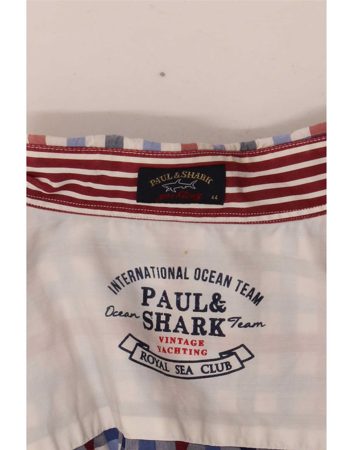 Paul & Shark Camicia da yachting da uomo taglia 44 XL a quadretti multicolore