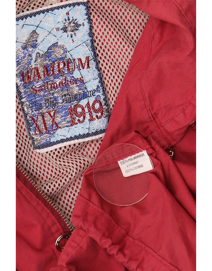 Giacca utilitaria con cappuccio da uomo Wampum UK 40 grande rossa in poliammide