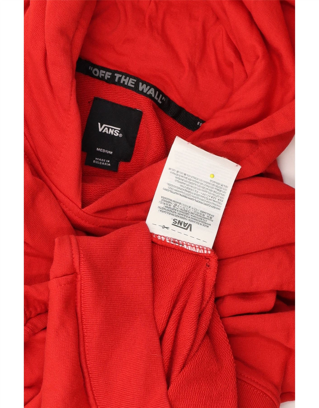 Felpa con cappuccio grafica da ragazzo Vans 10-11 anni in cotone rosso medio