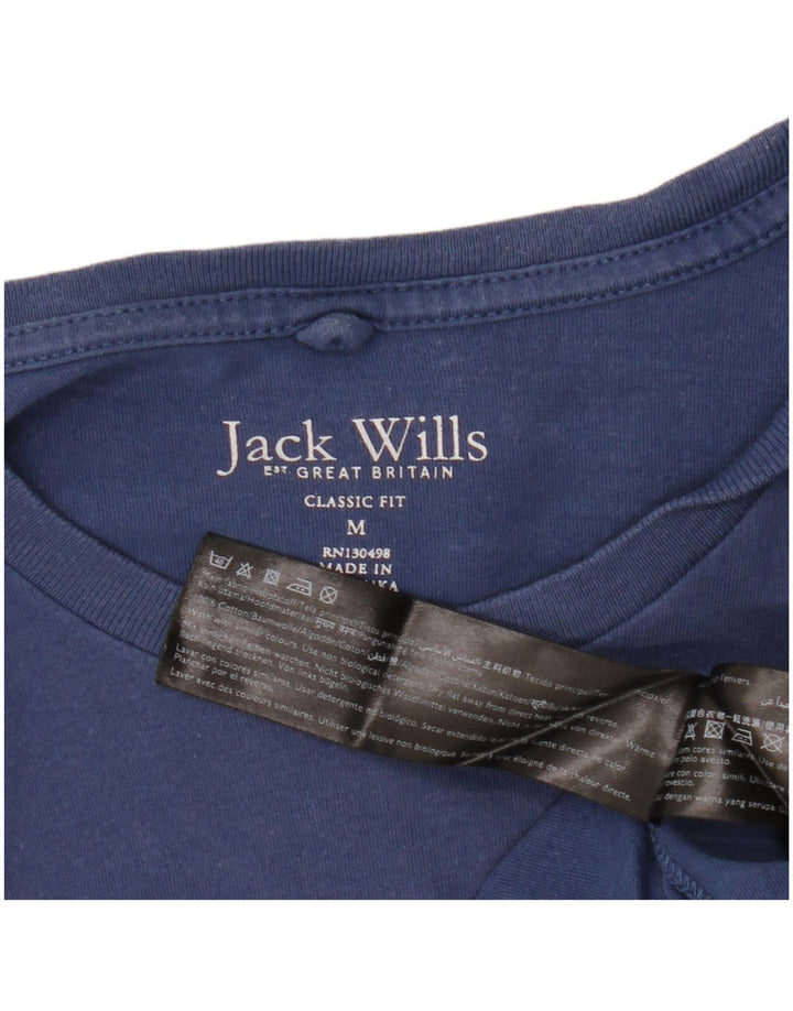 T-shirt da uomo dalla vestibilità classica Jack Wills Top in cotone blu medio