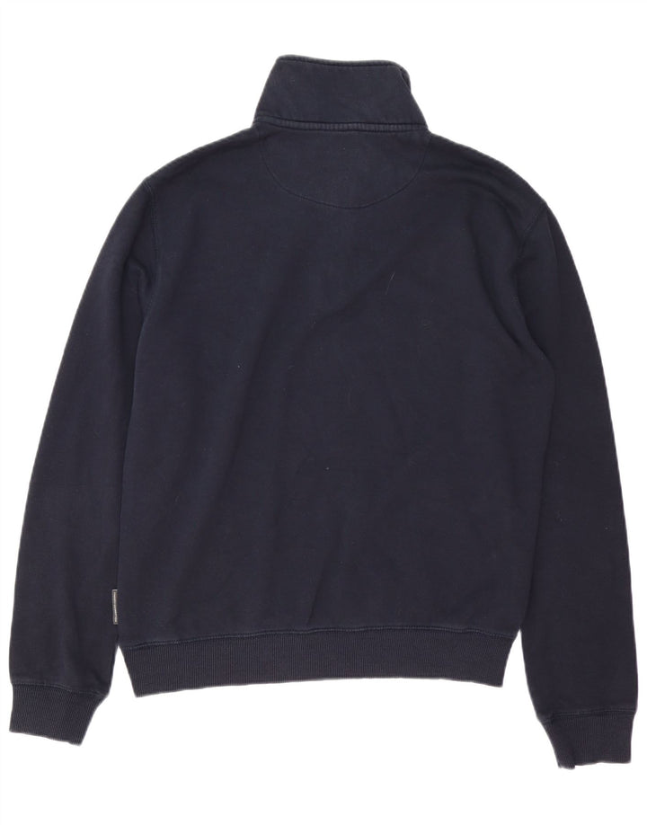 FRENCH CONNECTION Felpa da uomo con collo con zip, maglione medio, cotone blu navy
