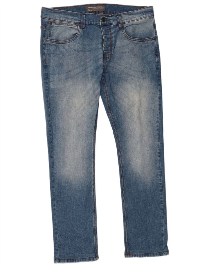 Jeans slim da uomo French Connection W36 L32 cotone blu