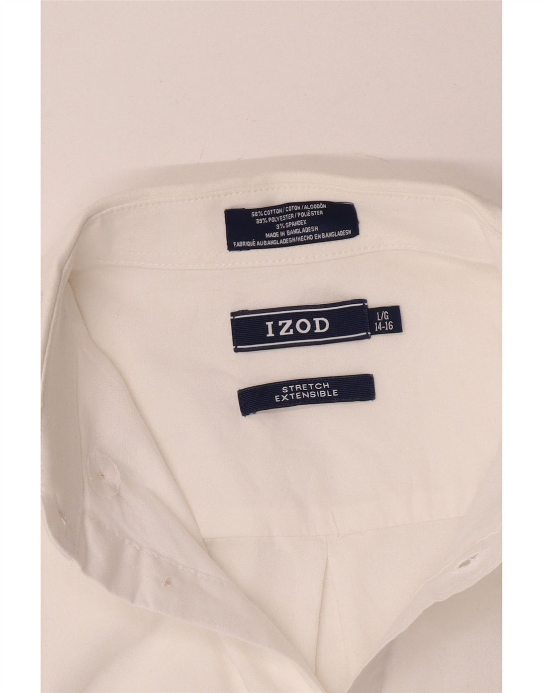 Camicia Izod Ragazzi 14-15 Anni Large Cotone Bianco