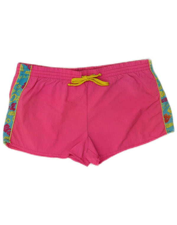 Dolce & Gabbana Womens Graphic Swimming Shorts Size 3 Medium W30 Pink
