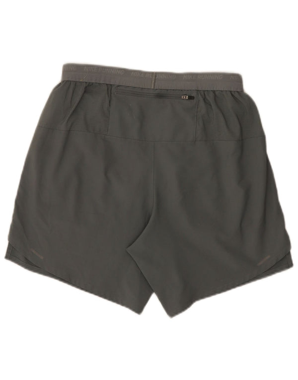 Pantaloncini sportivi Nike Dri Fit da uomo piccoli in poliestere grigio