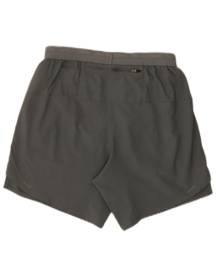 Pantaloncini sportivi Nike Dri Fit da uomo piccoli in poliestere grigio