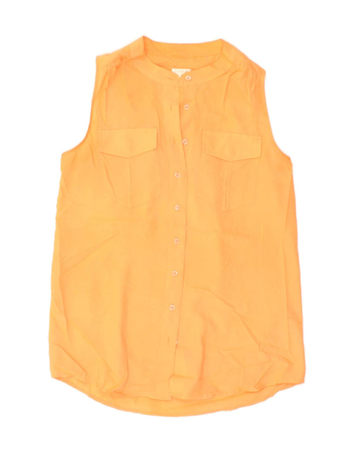 J. CREW Womens Sleeveless Shirt Blouse US 4 Small Orange Polyester Vintage J. Crew and Second-Hand J. Crew from Messina Hembry 