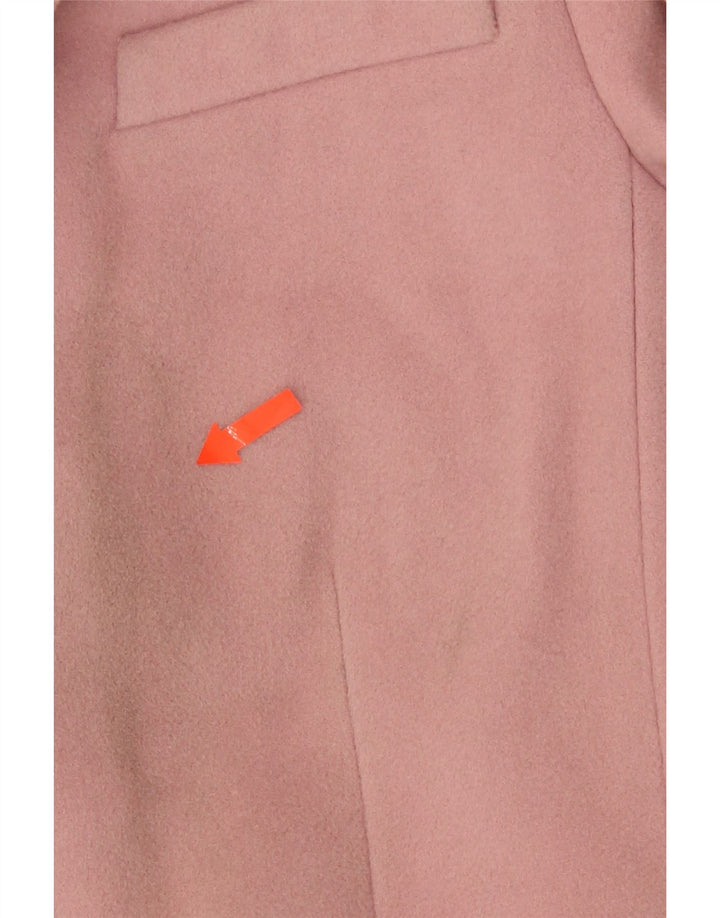 Cappotto Zara da donna UK 12 in lana rosa medio