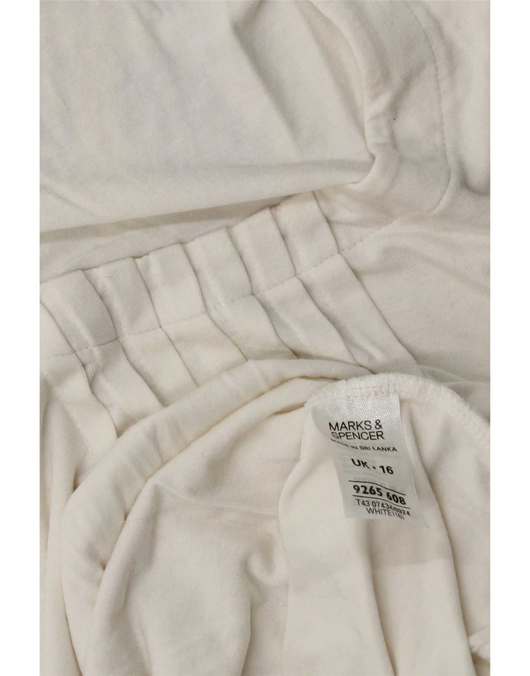 T-shirt da donna Marks & Spencer Top UK 16 Large bianca in viscosa