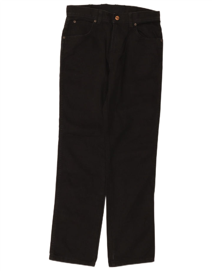 Jeans dritti da uomo Wrangler W30 L32 cotone nero