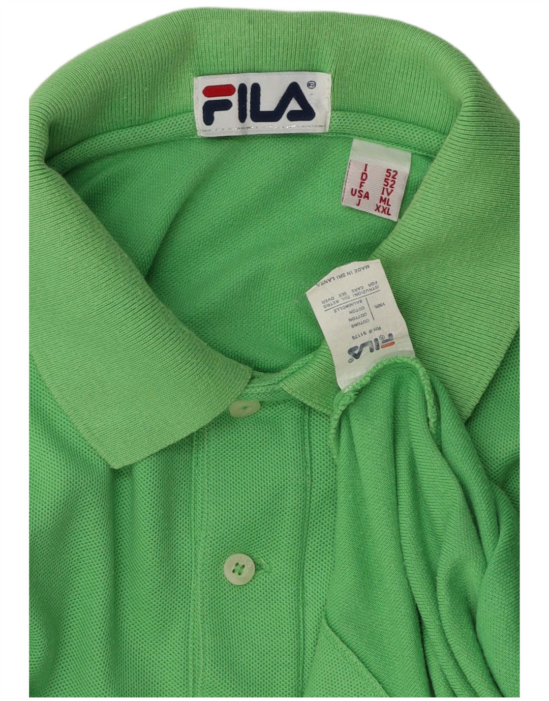 Polo Uomo Fila IT 52 Large Verde Cotone